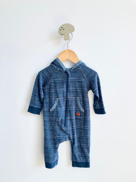 7 for all mankind Striped Zippered Romper - 3-6M