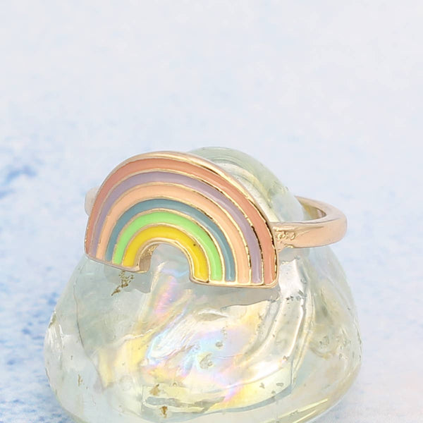 Pastel Rainbow Gold Ring