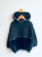 Deux Par Deux Zip Pocket Pouch Hooded Sweatshirt (4Y)
