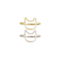 Cat Face Outline Ring