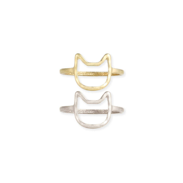 Cat Face Outline Ring