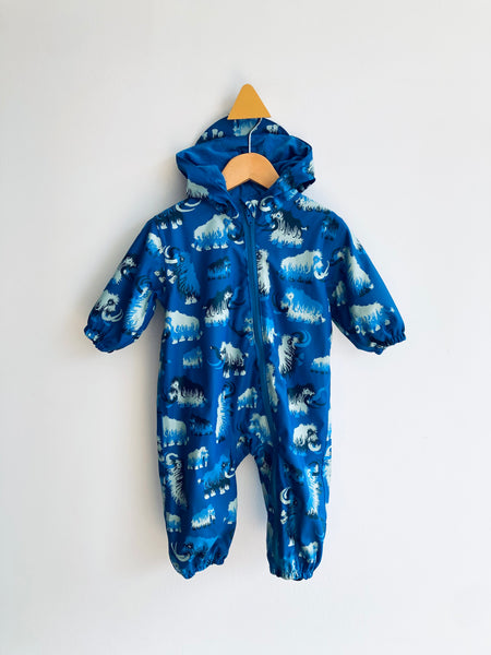 Hatley Terry Lined Mammoth Print Rain Suit (9-12M)