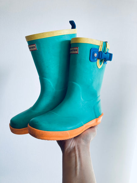 Hunter Colour Block Rain Boots (1/2 Kid)