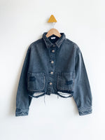 Zara Studded Cropped Jean Jacket (11-12Y)