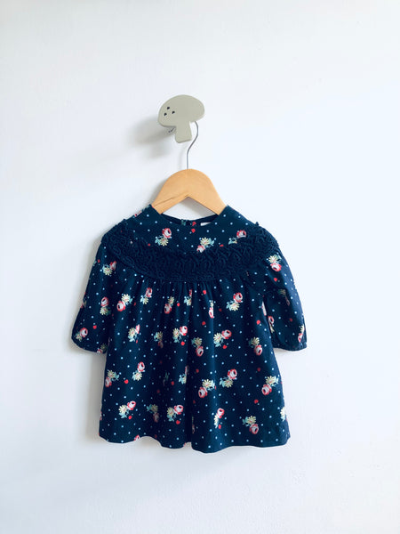 Gap Floral with Crochet Trim Dress - 3-6M
