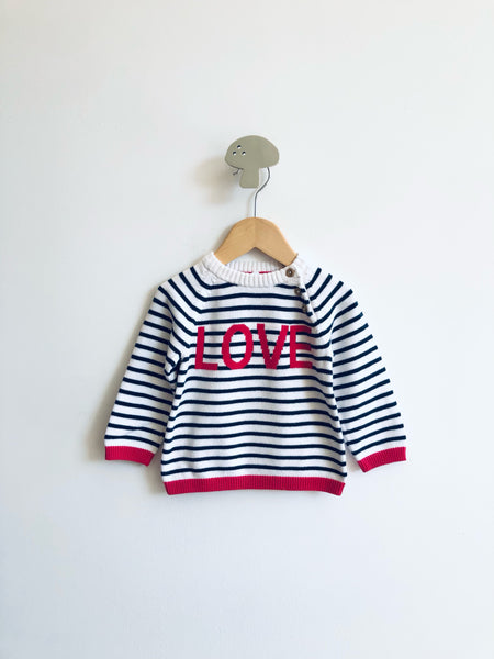 H&M Striped Love Sweater Dress (9-12M)