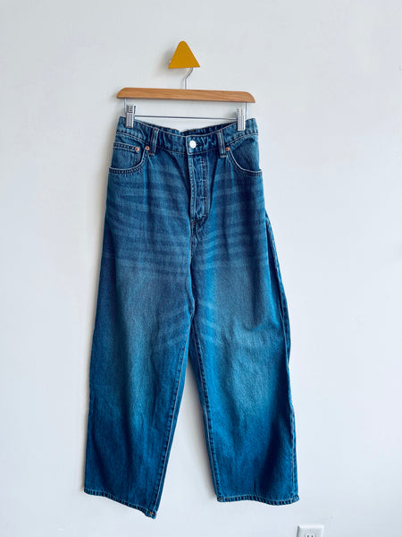 Joe Fresh High Waist Wide Leg Cropped Jeans (Adult 31)