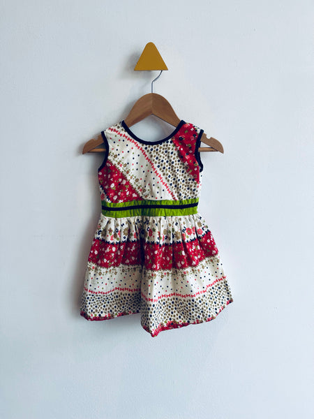 Born Babies Vintage Patchwork Style Floral Dress (18M)