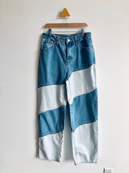 Wild Fable High Rise Denim Block Jeans - Adult (Adult 6)